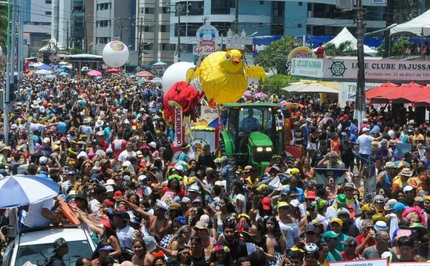 Mais de 400 mil foliões são esperados para o Pinto da Madrugada neste sábado em Maceió