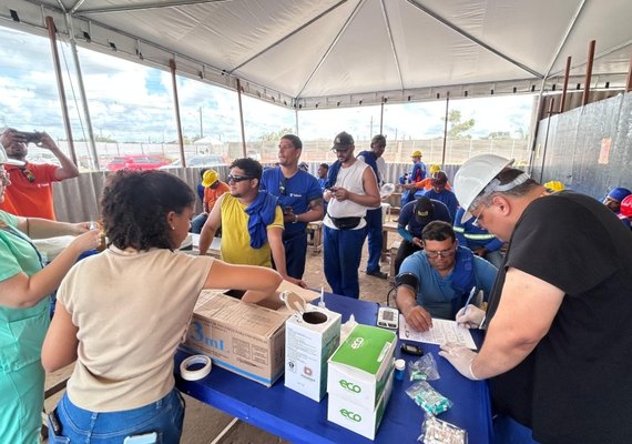 Ação de saúde atende trabalhadores da construção civil no Benedito Bentes