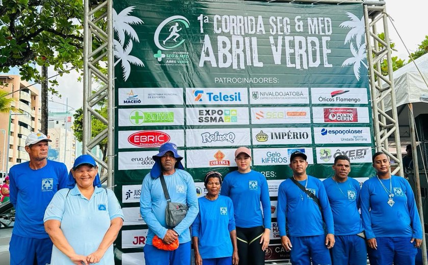 Prefeitura de Maceió faz coleta seletiva em evento de corrida na orla marítima