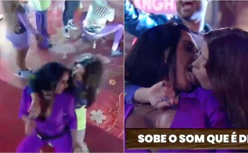 'A Fazenda 2023': Kamila Simioni e Jaquelline se beijam em festa