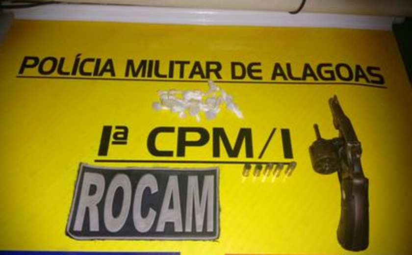 1ª CPM/I apreende arma e drogas no município de Anadia