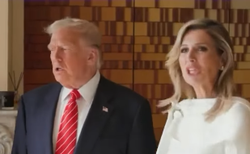 Rainha da Holanda 'imita' Trump durante encontro antes de reunião da Otan; veja vídeo