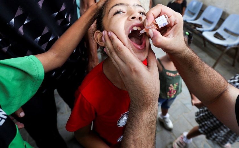 ONU inicia vacinação contra poliomielite em crianças de Gaza