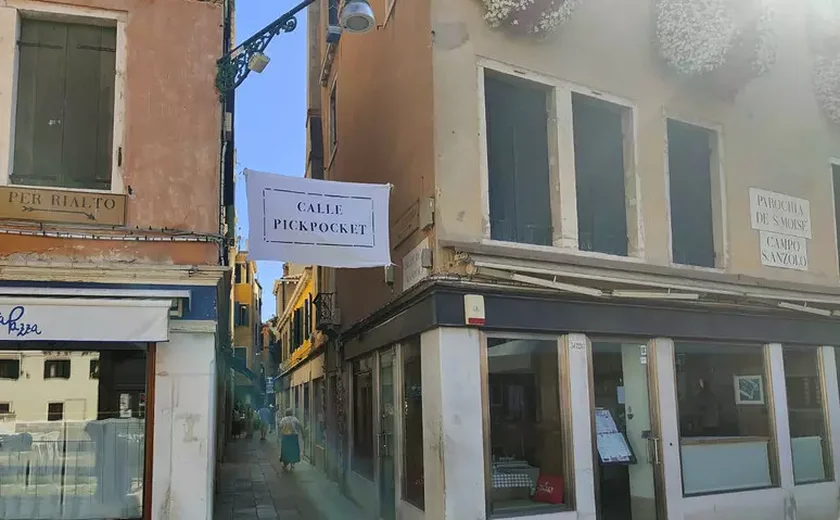Veneza ganha 'rua dos pickpockets' em protesto contra furtos