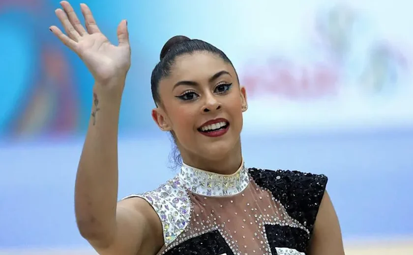 Bárbara Domingos faz história e conquista ouro no individual geral da ginástica rítmica em Pan-americanos