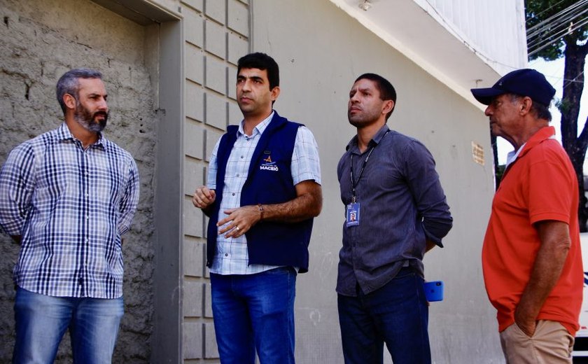 Infraestrutura realiza visita técnica na Rua da Alegria no Centro de Maceió