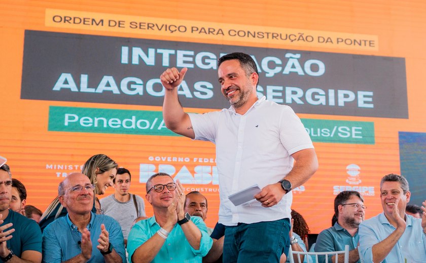 “Obra histórica para a região”, diz Paulo Dantas, ao participar da OS da ponte Penedo-Neópolis