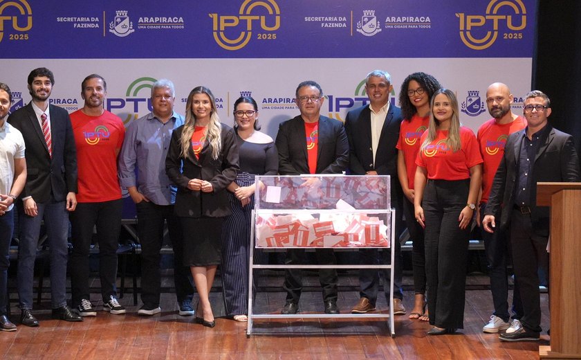 IPTU 2025: Sorteio contempla arapiraquenses com R$165 mil em prêmios