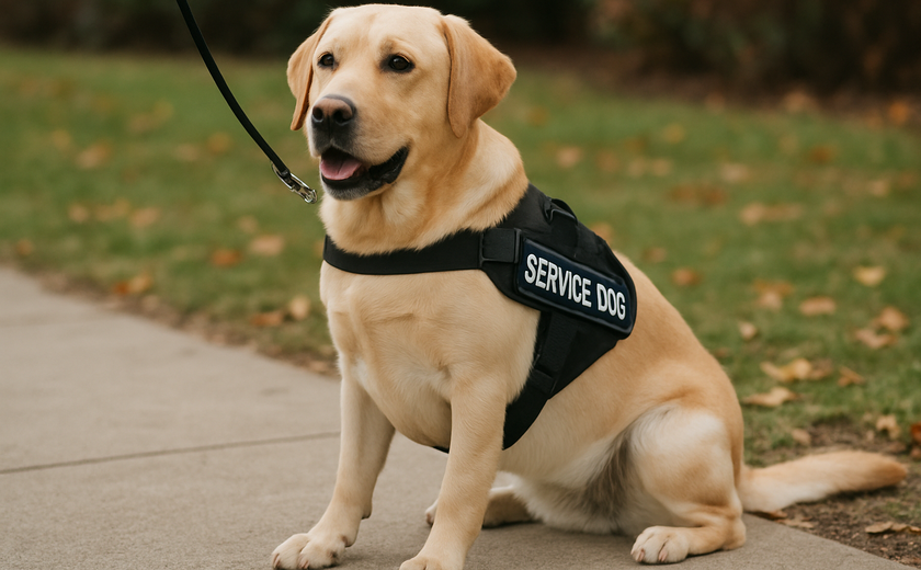 Cão Teddy, labrador que auxilia criança com autismo, consegue embarcar para Portugal