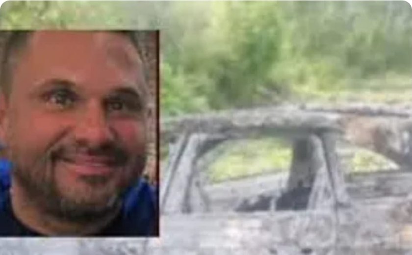 Taxista de São Sebastião é encontrado morto ao lado de carro incendiado em Coruripe
