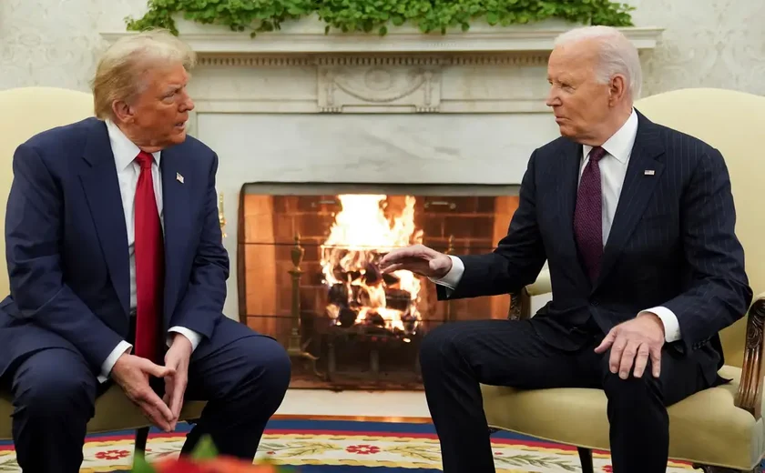 Trump e Biden chegam ao Capitólio para a posse do republicano nos EUA
