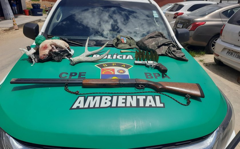 Polícia Ambiental apreende armas de fogo utilizadas para caça ilegal em União dos Palmares