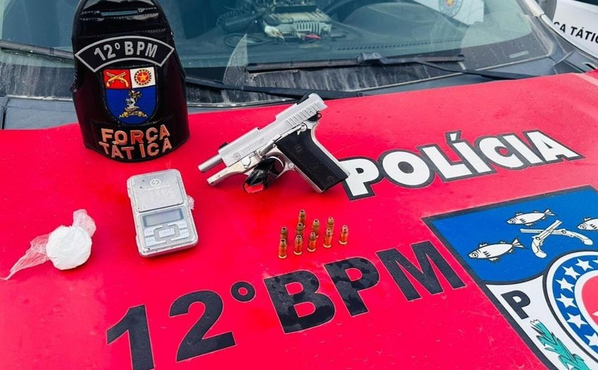 PM apreende drogas e seis armas de fogo na capital e no interior