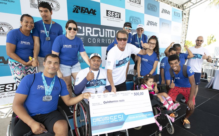 Circuito de corrida SESI reúne mais de 3 mil atletas em Maceió e premia vencedores
