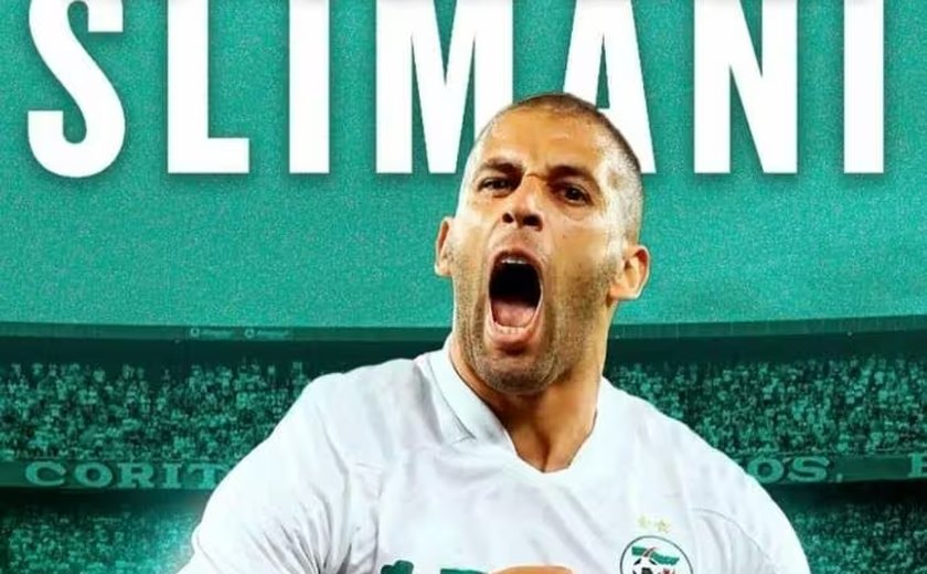 Coritiba anuncia pré-contrato com Islam Slimani e argelino chega em Curitiba nos próximos dias