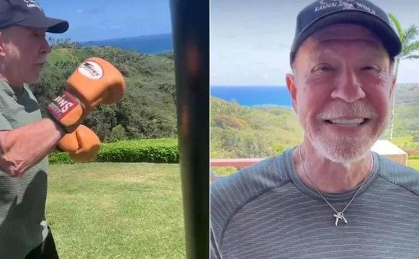 Aos 84 anos, Chuck Norris posta imagens exibindo a sua força: 'me sinto com 48'