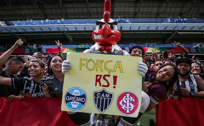 Galo faz treino aberto e arrecada quase R$ 700 mil para ajudar o RS
