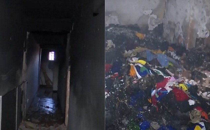 Incêndio deixa parte de residência destruída no bairro do Feitosa