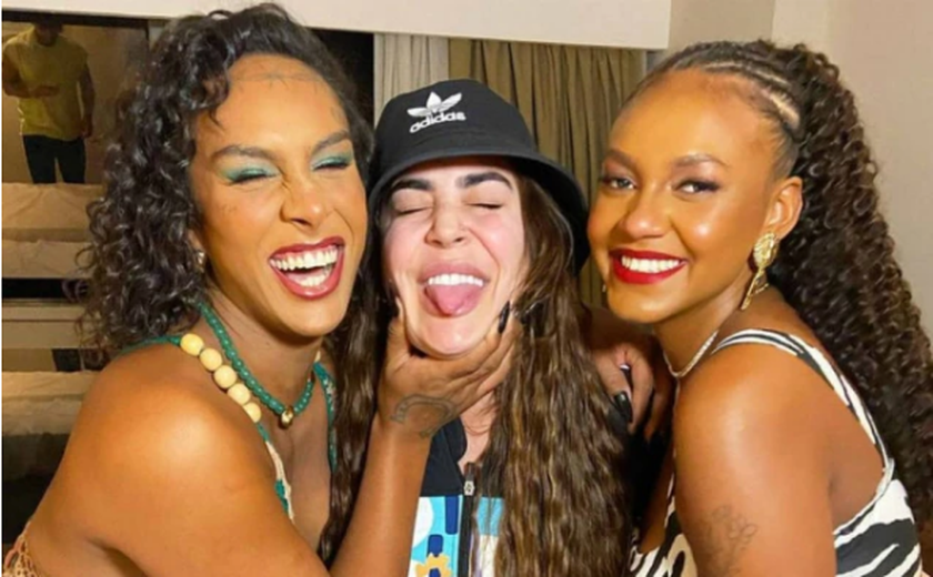 Fora do ‘BBB’, Linn da Quebrada, Naiara Azevedo e Jessilane se reencontram no Rio