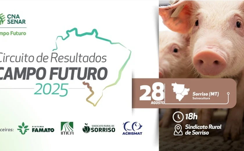 É amanhã: CNA apresenta custos da suinocultura em Sorriso (MT)