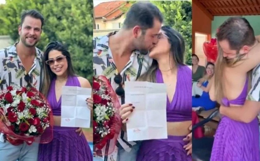 Gustavo, do ‘BBB 22’, faz surpresa e oficializa namoro com Laís