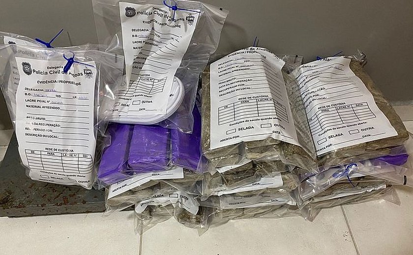 Suspeitos de tráfico são presos com 43 kg de droga no Prado