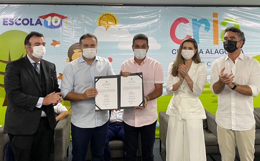 Prefeito Neno Freitas assina ordem de serviço para primeira creche do Programa CRIA em Branquinha
