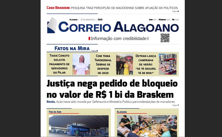 Justiça nega pedido de bloqueio no valor de R$ 1 bi da Braskem