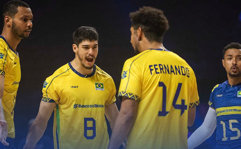 Seleção masculina mostra força diante do Canadá e assume 2º lugar da Liga das Nações de Vôlei