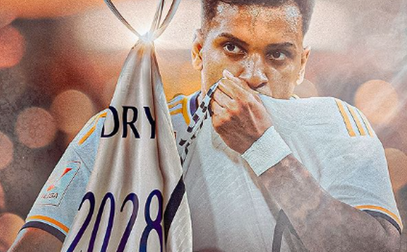 Real Madrid anuncia a renovação do contrato de Rodrygo até junho de 2028