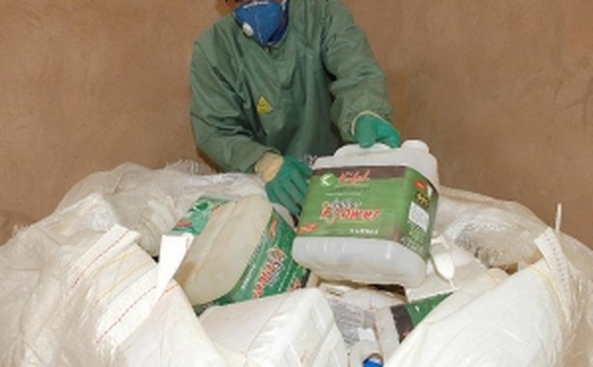 Mais de 37,7 mil toneladas de embalagens de agrotóxicos tiveram destino ambientalmente adequado
