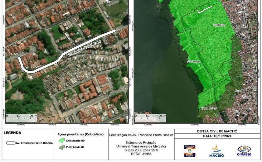 Defesa Civil interdita via no Pinheiro para demolições de imóveis