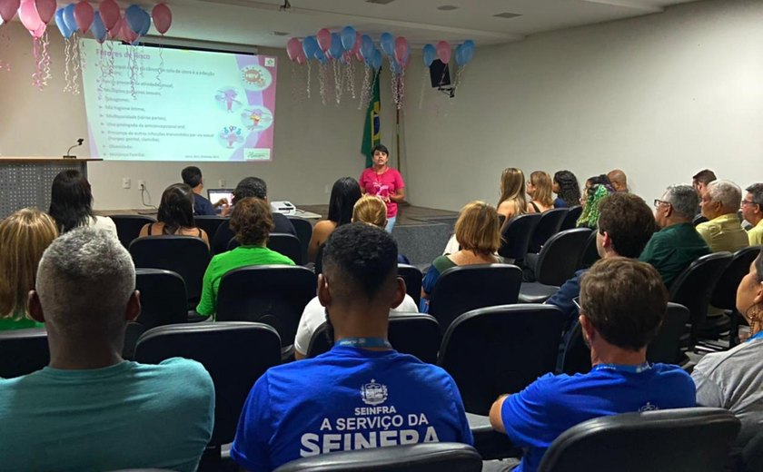 Secretaria de Infraestrutura realiza palestra para servidores sobre câncer de mama e de próstata