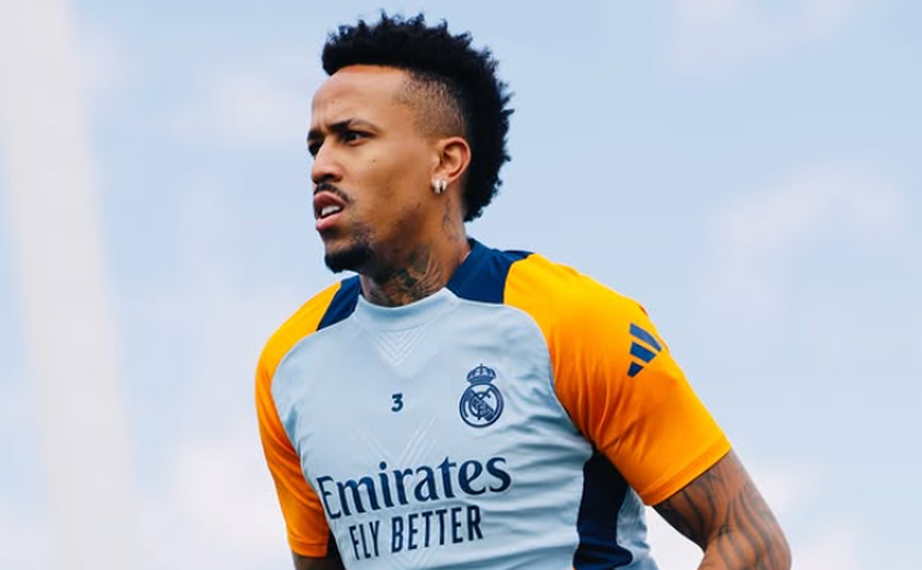 Éder Militão marca golaço de antes do meio de-campo em jogo-treino do Real Madrid