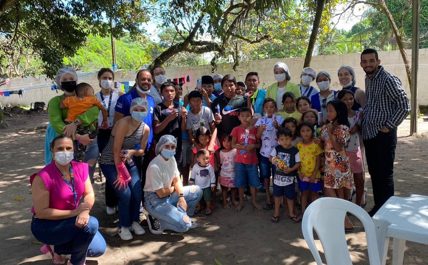 Saúde realiza atendimentos a crianças venezuelanas acolhidas em abrigo
