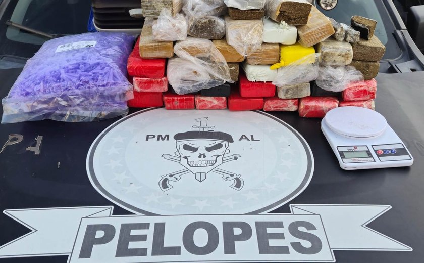 Polícia Militar apreende 24 kg de maconha e prende dois em Arapiraca