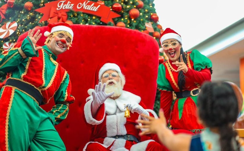 Partage Arapiraca Shopping promove café da manhã com o Papai Noel para 60 crianças assistidas pelo município