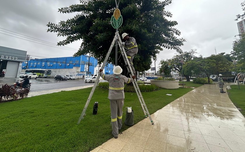 Ilumina Maceió inicia montagem da Vila de São João no Parque do Centenário