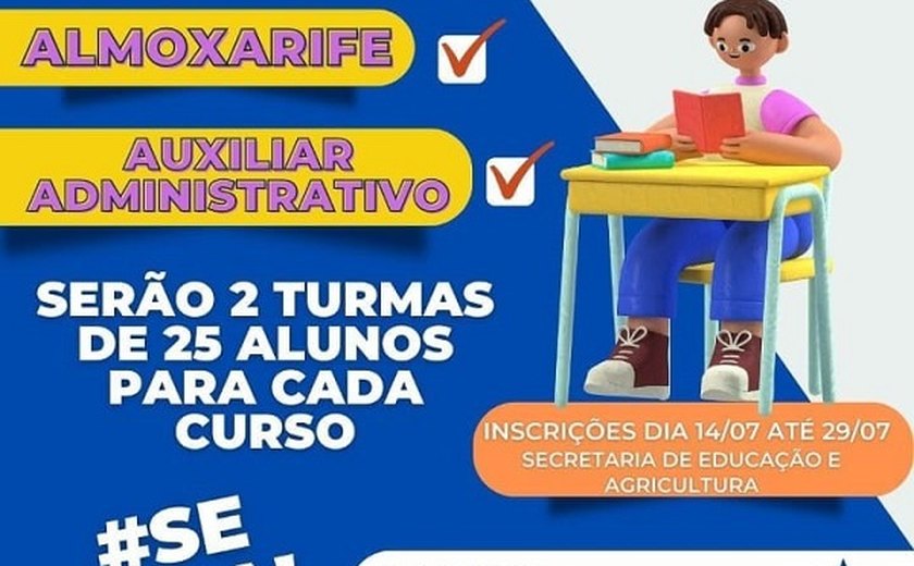 Parceria entre prefeitura de Novo Lino, Senai e Senar oferta diversos cursos gratuitos