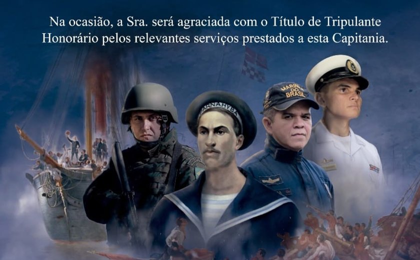 Aninha Monteiro recebe título de Tripulante Honorário da Marinha do Brasil