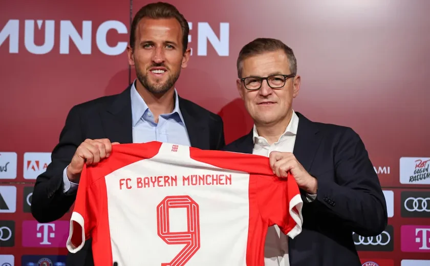 Harry Kane é apresentado oficialmente no Bayern: 'Quero brigar por títulos todos os anos'