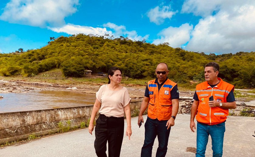 Prefeito de Branquinha vistoria áreas afetadas com Defesa Civil Nacional