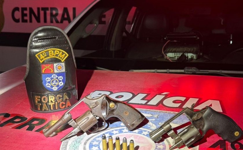PM apreende 21 armas de fogo em uma semana Alagoas