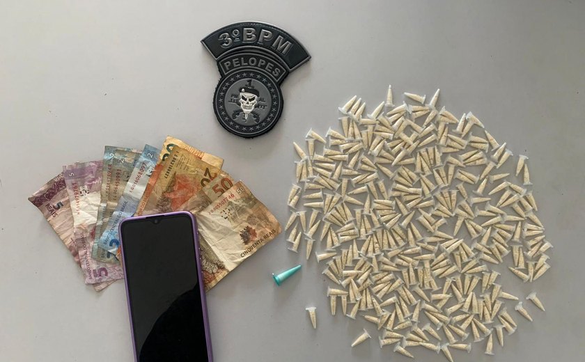 3º Batalhão da PM prende indivíduo por tráfico de drogas, em Coité do Nóia