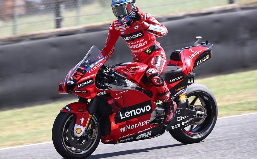 Bagnaia vence corrida sprint de Emilia-Romagna e diminui vantagem de Martin na MotoGP