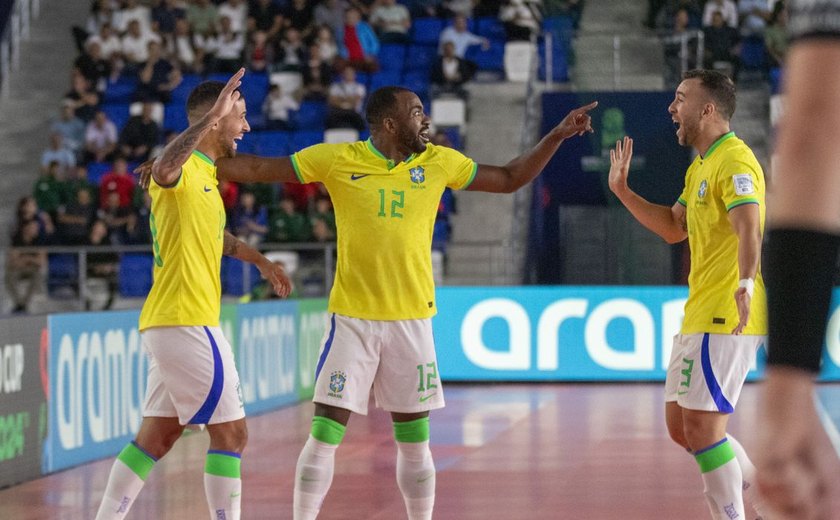 Futsal: Brasil fecha 1ª fase da Copa do Mundo com aproveitamento 100%