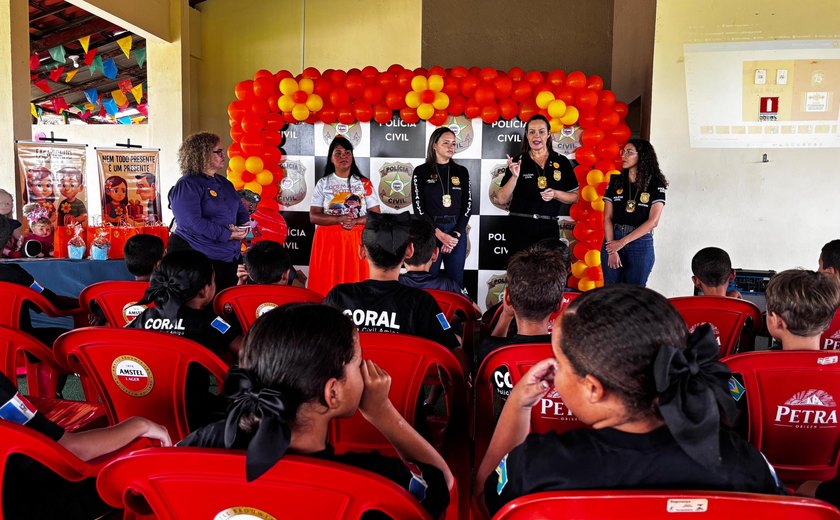 Maio Laranja: Polícia Civil promove ação educativa com crianças da Vila Emater e Pontal da Barra