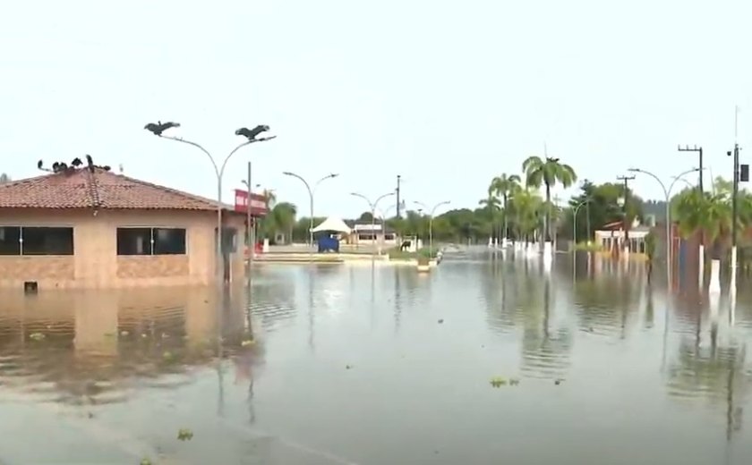 Nível da Lagoa Manguaba se aproxima do limite e moradores do Pilar são orientados a deixar casas