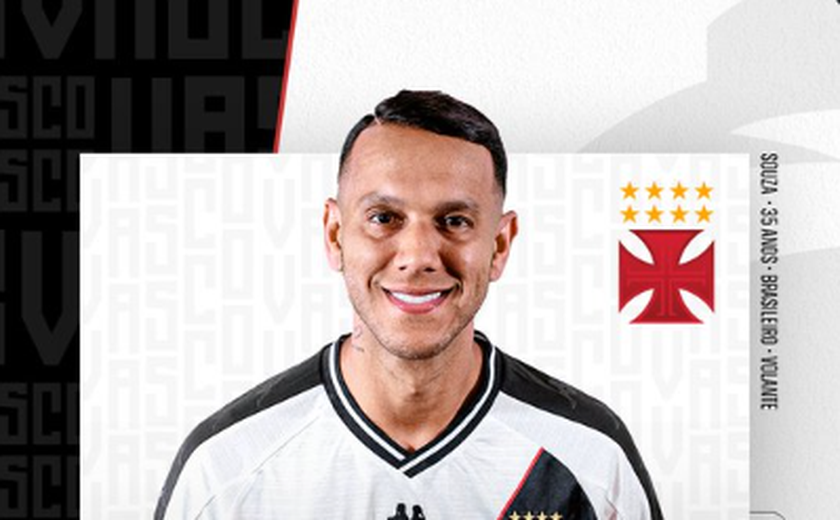 Após sugestão de Coutinho, Vasco anuncia retorno do volante Souza: 'Maior desafio da carreira'