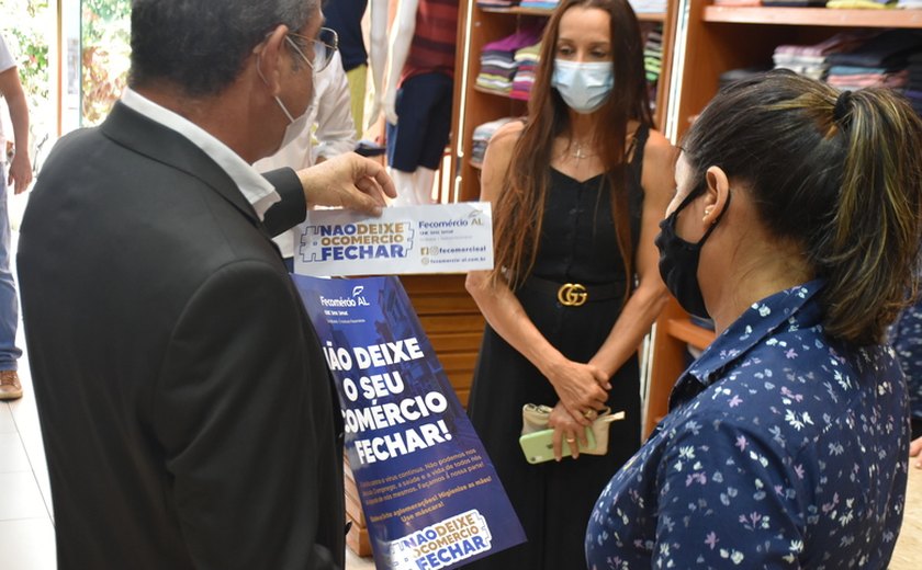 Fecomércio AL e Aliança Comercial retomam campanha #NãoDeixeOComércioFechar